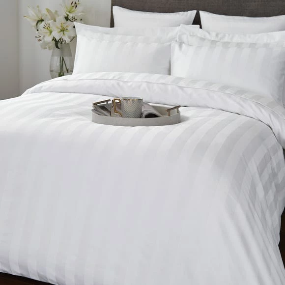 Discount 🎉 Hotel Hotel Cotton 230 Thread Count White Stripe Duvet Cover 🌟 2 Discount 🎉 Hotel Hotel Cotton 230 Thread Count White Stripe Duvet Cover 🌟 - Image 2
