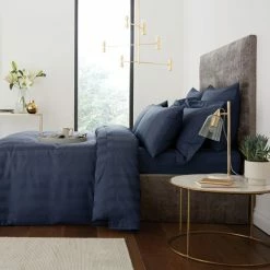 Best reviews of ✨ Hotel Hotel Cotton 230 Thread Count Navy Stripe Duvet Cover 👏 -Hotel shop 1000167768 alt02