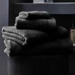 Outlet 🤩 Hotel Hotel Pima Cotton Black Towel 👍