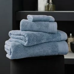 Hot Sale 🔥 Hotel Hotel Pima Cotton Soft Blue Towel 🌟