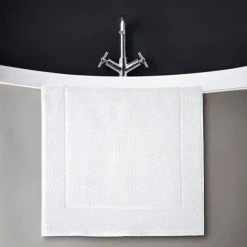 Best Sale 😀 Hotel Hotel Soft Cotton Terry White Bath Mat 👍