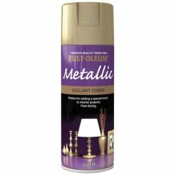 Outlet 😍 Rust-Oleum Rust-Oleum Gold Elegant Metallic Spray Paint 400ml 🎉