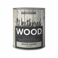 Deals ⌛ Rust-Oleum Rust-Oleum White Smoke Matt Weathered Wood Paint 750ml 🔔