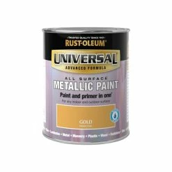 Best Sale โ Rust-Oleum Rust-Oleum Gold Universal Metallic All-Surface Paint 250ml ๐