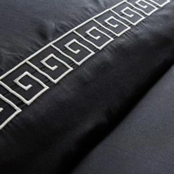 Discount 💯 Hotel Hotel Greek Key Black Duvet Cover and Pillowcase Set 😍 -Hotel shop 30748266 alt02