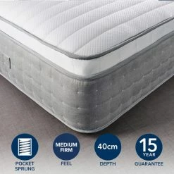 Best Pirce 🔥 Hotel Hotel Gel Pillow Top 3500 Pocket Sprung Mattress 🎉