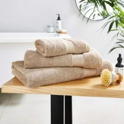 Cheapest ⌛ Dunelm Pebble Hotel Luxury Organic Cotton Towel 🤩