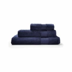 Best Sale 👍 Dunelm Navy Hotel Luxury Organic Cotton Towel ⌛ -Hotel shop 30794774 alt02