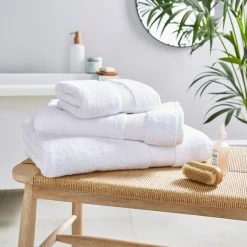 Cheap ❤️ Dunelm White Hotel Luxury Organic Cotton Towel 🌟
